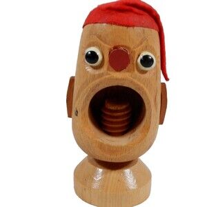 Pirate Nutcracker Screw Type Sailor Wooden Face Vintage Japan